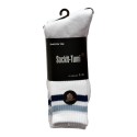 2 Packs Men's Sports Socks White with Blue Stripes 