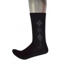 Men's Business Socks Black Diamond Pattern 3