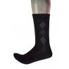 Men's Business Socks Black Diamond Pattern 3