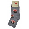 5-8 Kids Sock papa mama grey
