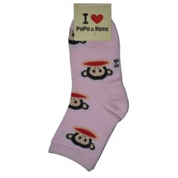 5-8 Kids Sock papa mama pink