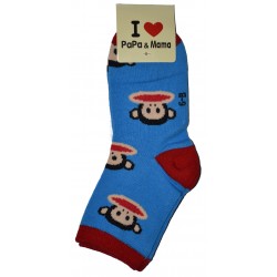 5-8 Kids Sock papa mama royal blue