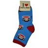 5-8 Kids Sock papa mama royal blue