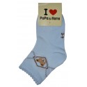 5-8 Kids Sock papa mama light blue
