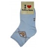 5-8 Kids Sock papa mama light blue