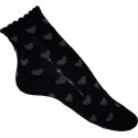 9-12 Kids Socks heart black