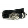 Men's Metal Belt Eagle Head Buckle Black