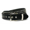 Men's Metal Belt Spike Studded Black