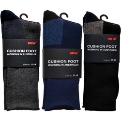 3 Pairs King Size Cotton Work Socks